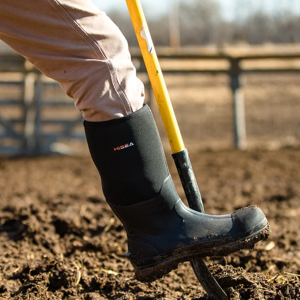 Contemporary Mens Insulated Waterproof Rubber Rain Boots Fast