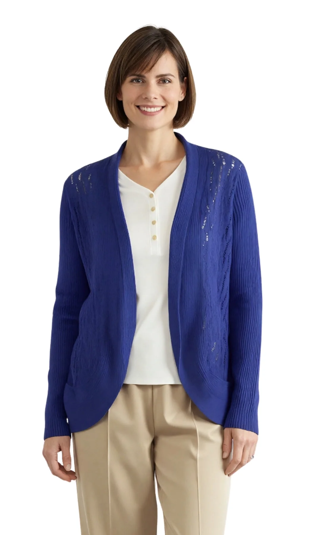 Quality Women's Open Front Glitter Shrug in Soft Acryllic Sophisticated
