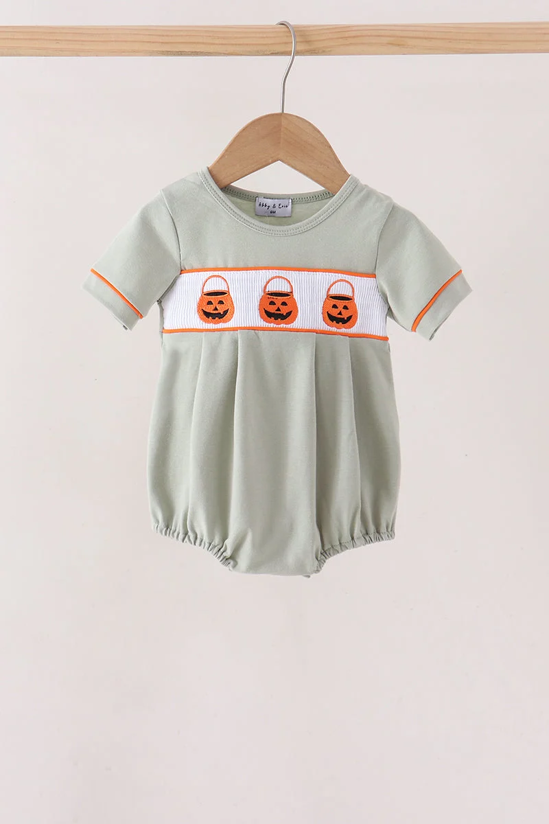 Artisan Green Pumpkin Smocked Bubble Enhanced