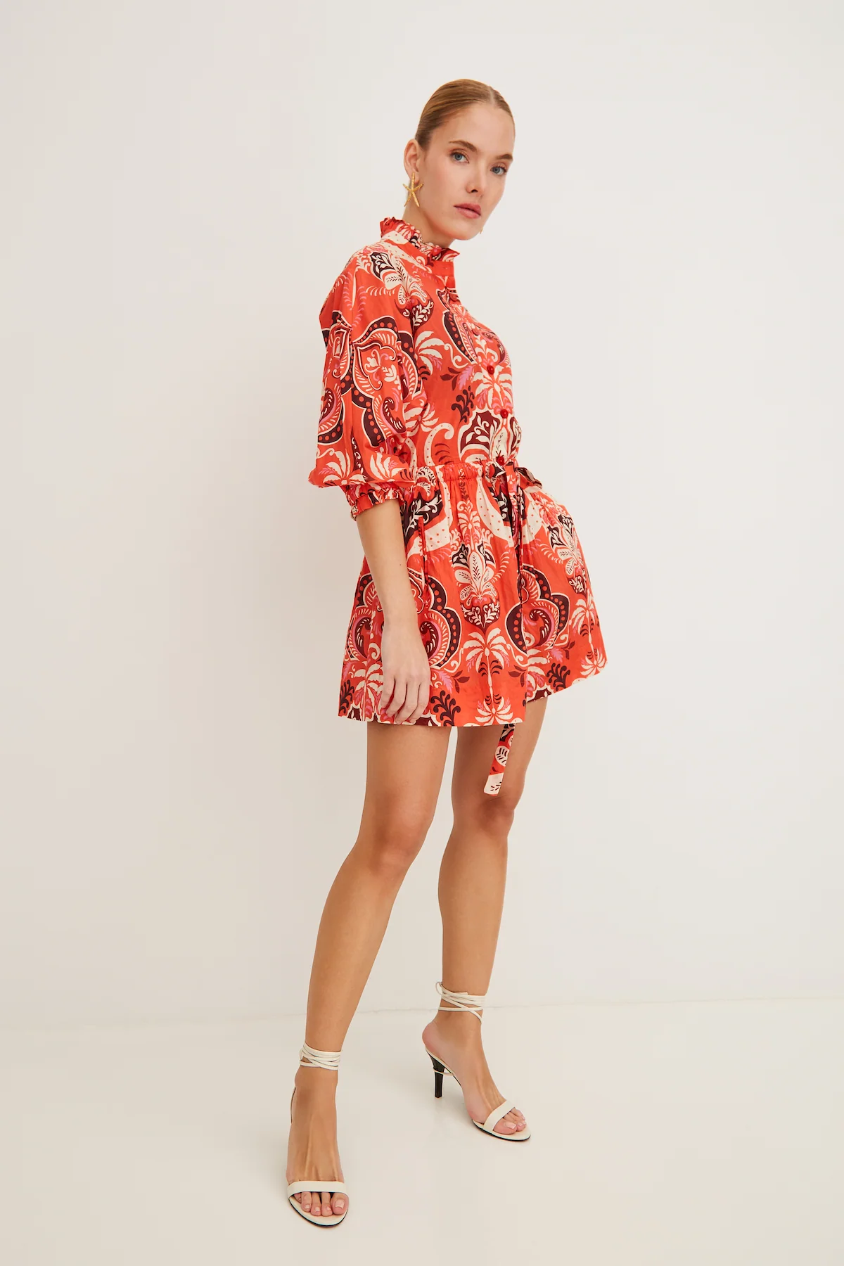 World-Class Cara Cara Beatrice Mini in Palm Pavillion Coral Durable