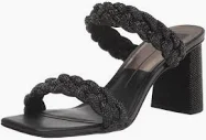 Verified Dolce Vita Paily Rhinestone Heels in Black Rhinestone Smooth