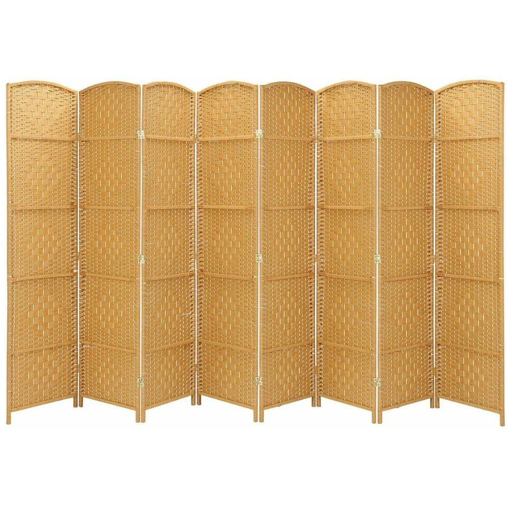 Fine Crafted Large Folding Indoor Privacy Room Partition Screen Divider 8 Panels Smart