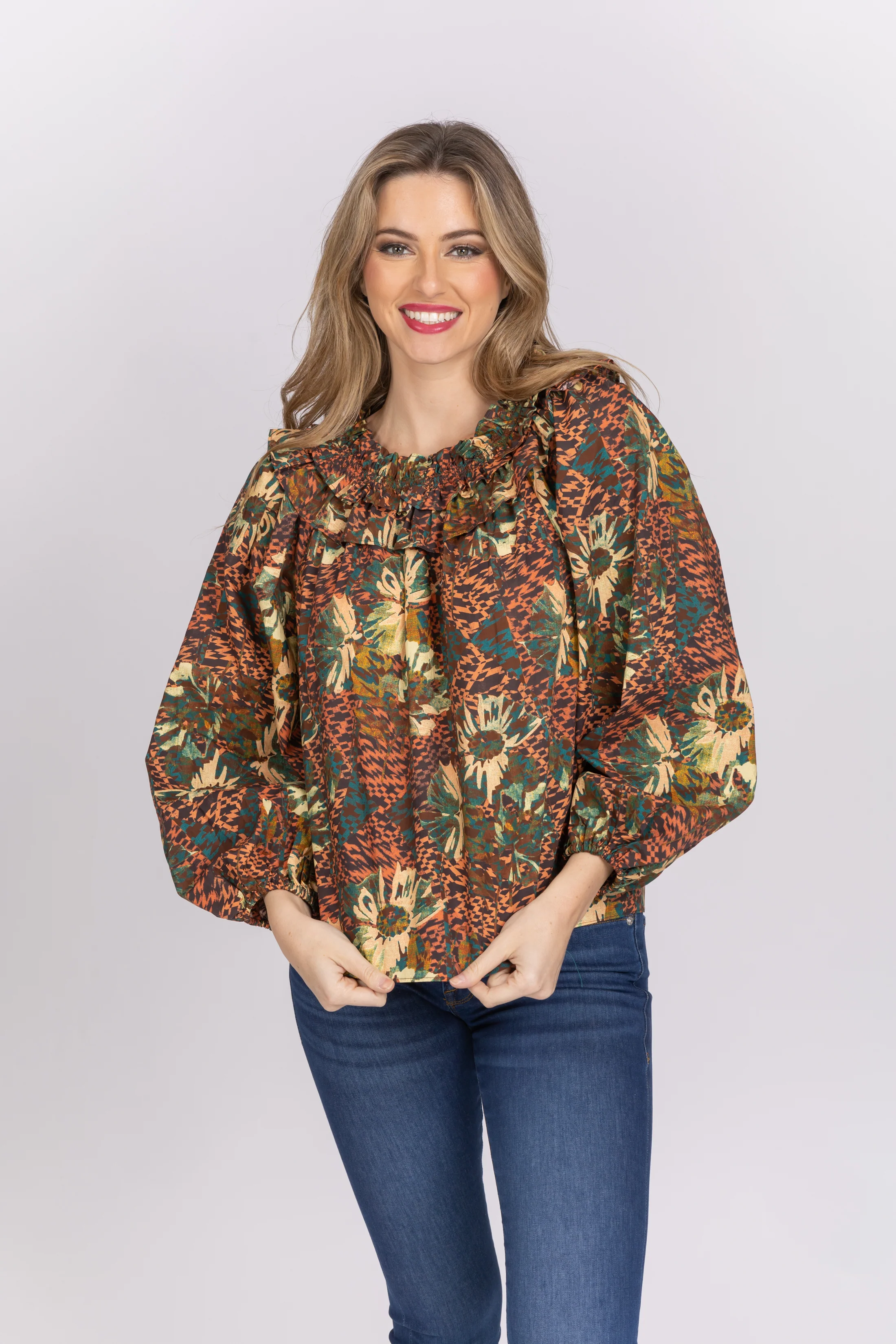 Versatile Ulla Johnson Olga Top in Prisme Modern