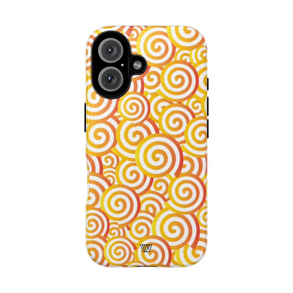 Minimalist ABSTRACT SPIRAL ORANGE Tough Phone Case Safe