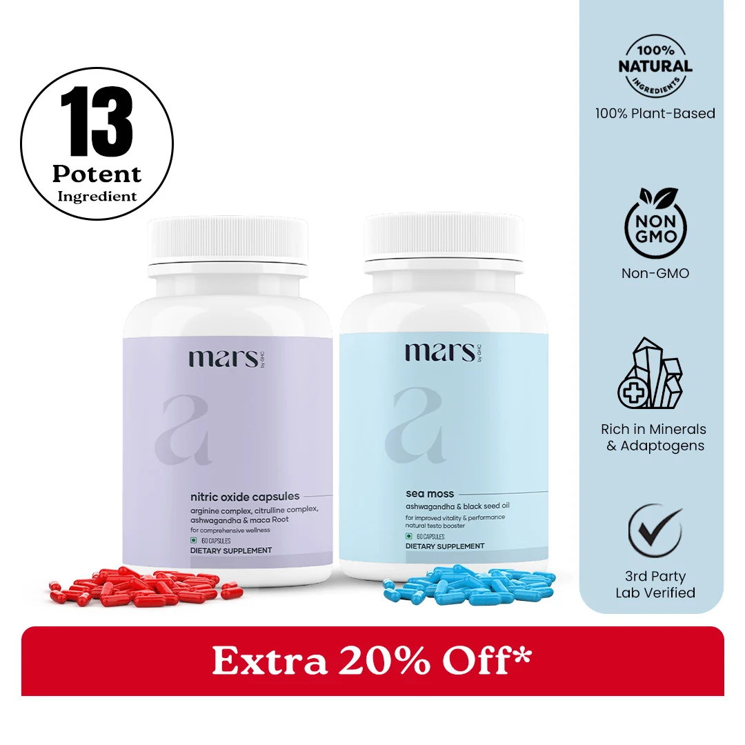 Relaxed MaxDrive Combo Powered by Nitric Oxide Sea Moss Capsules Eco-Friendly