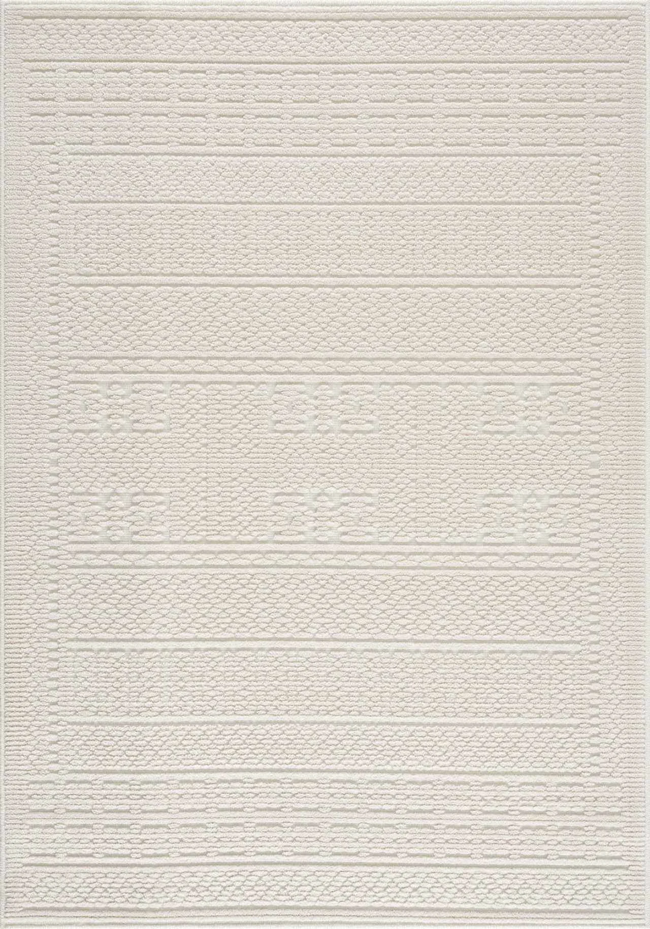 Classic Bahar Cream Washable Area Rug Dependable