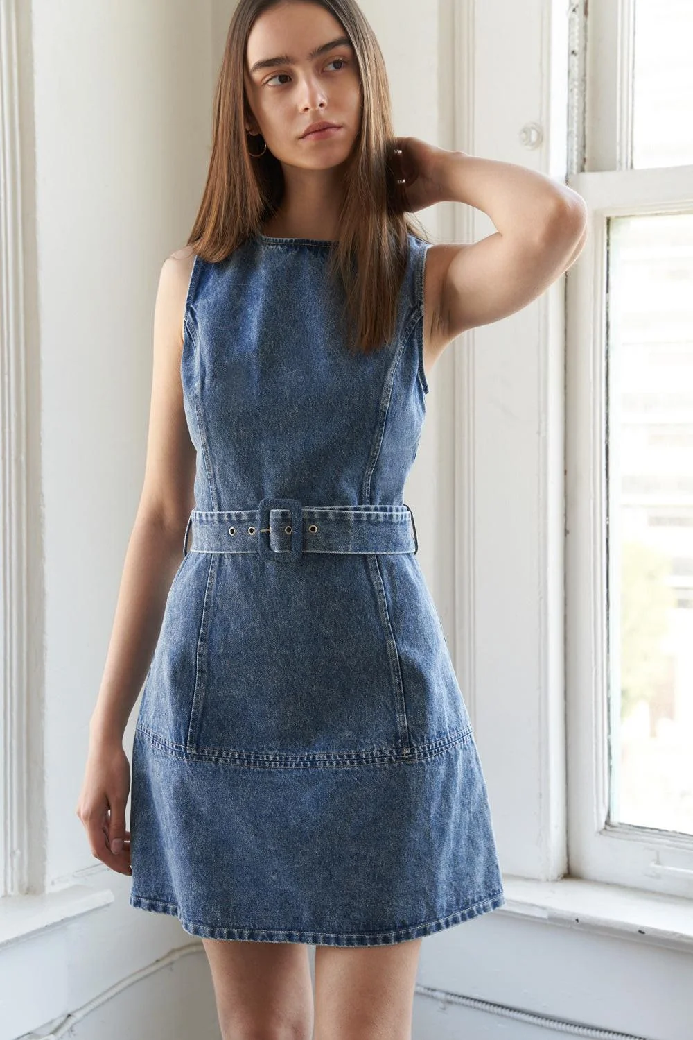 World-Class Turn a New Leaf Mini Dress Natural