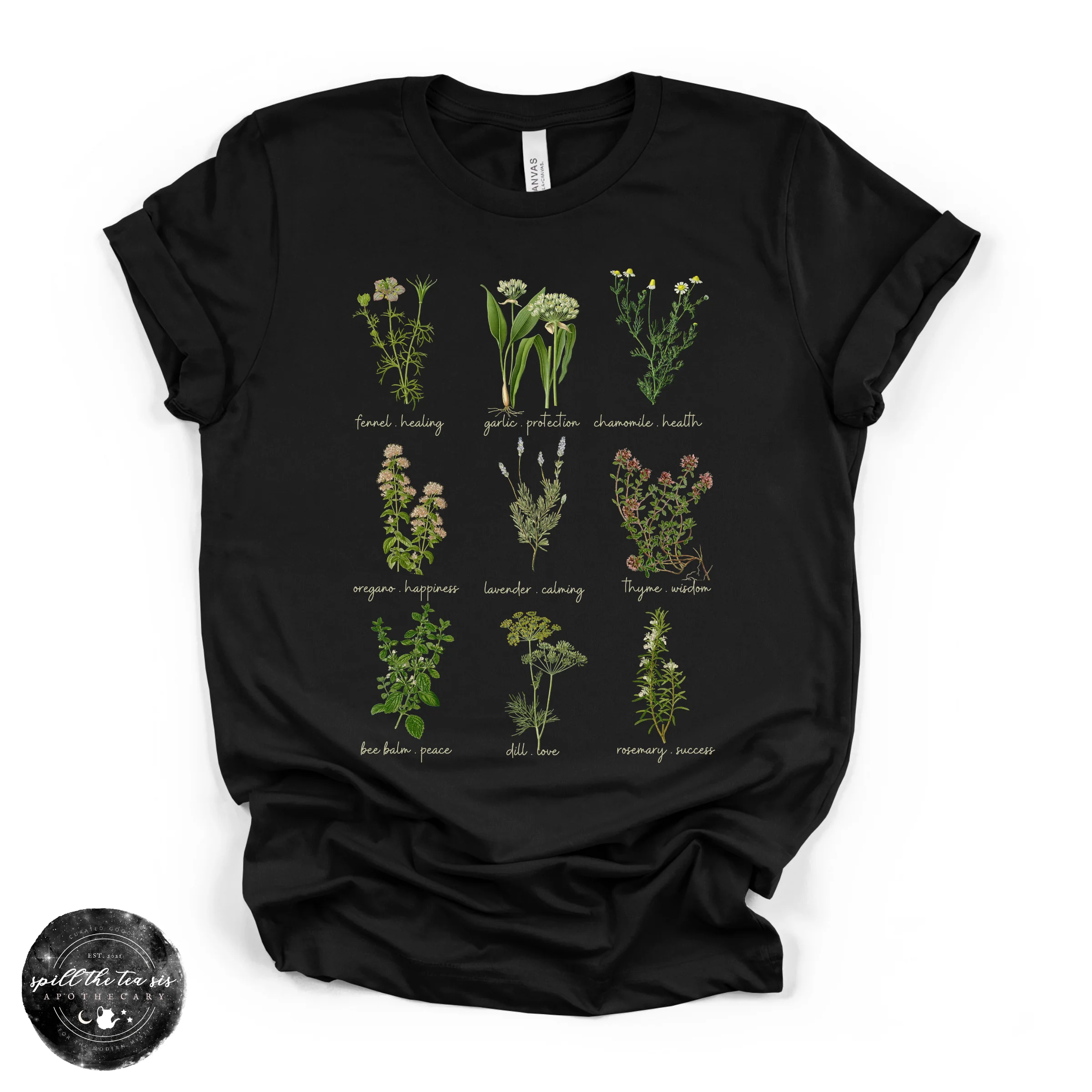Elegant Kitchen Witch Tee WHITE DESIGN Witchy Kitchen Graphic T-Shirt Reusable