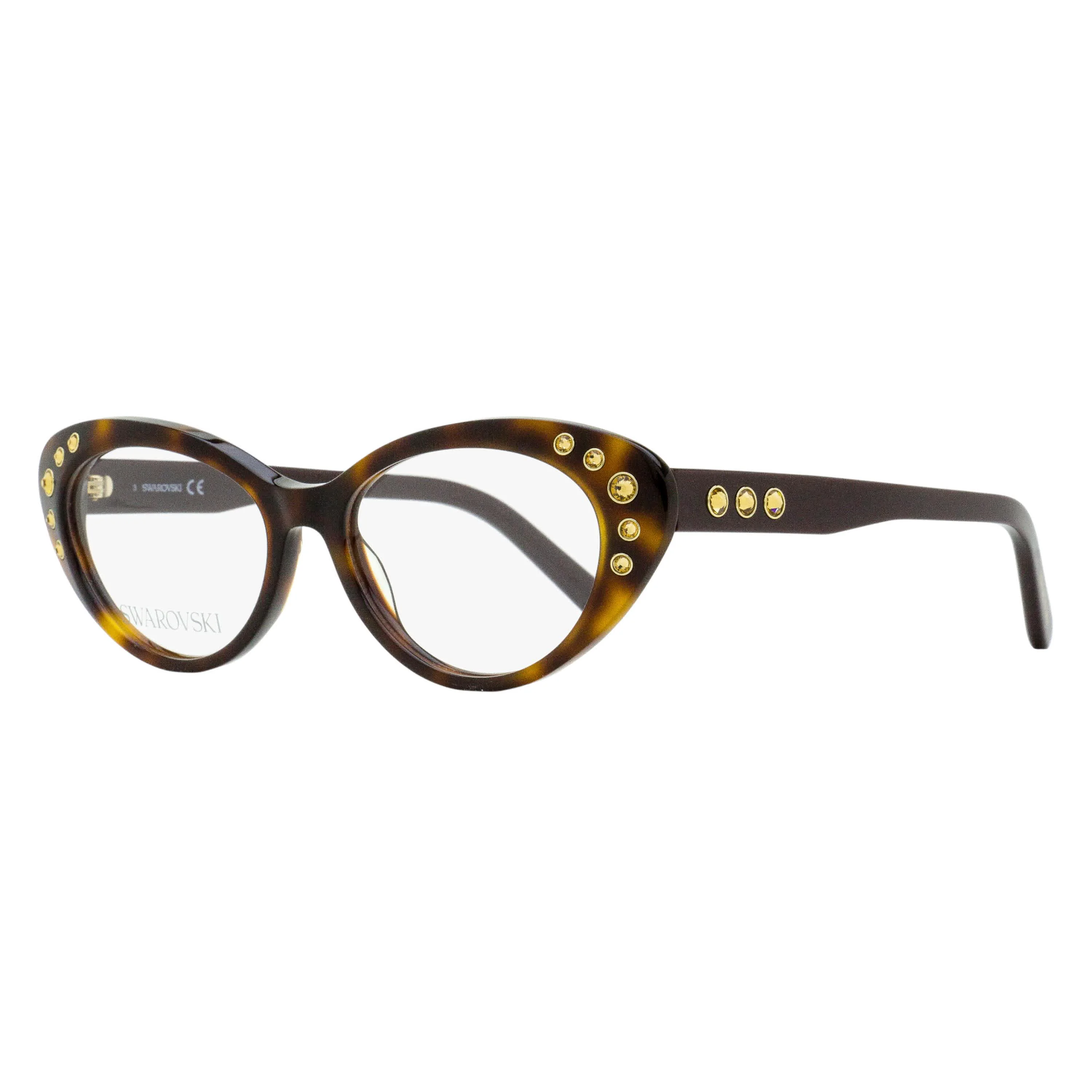 Certified Swaroki 60s Cat-Eye Eyeglasses SK5429 052 Dark Havana 53mm Unique