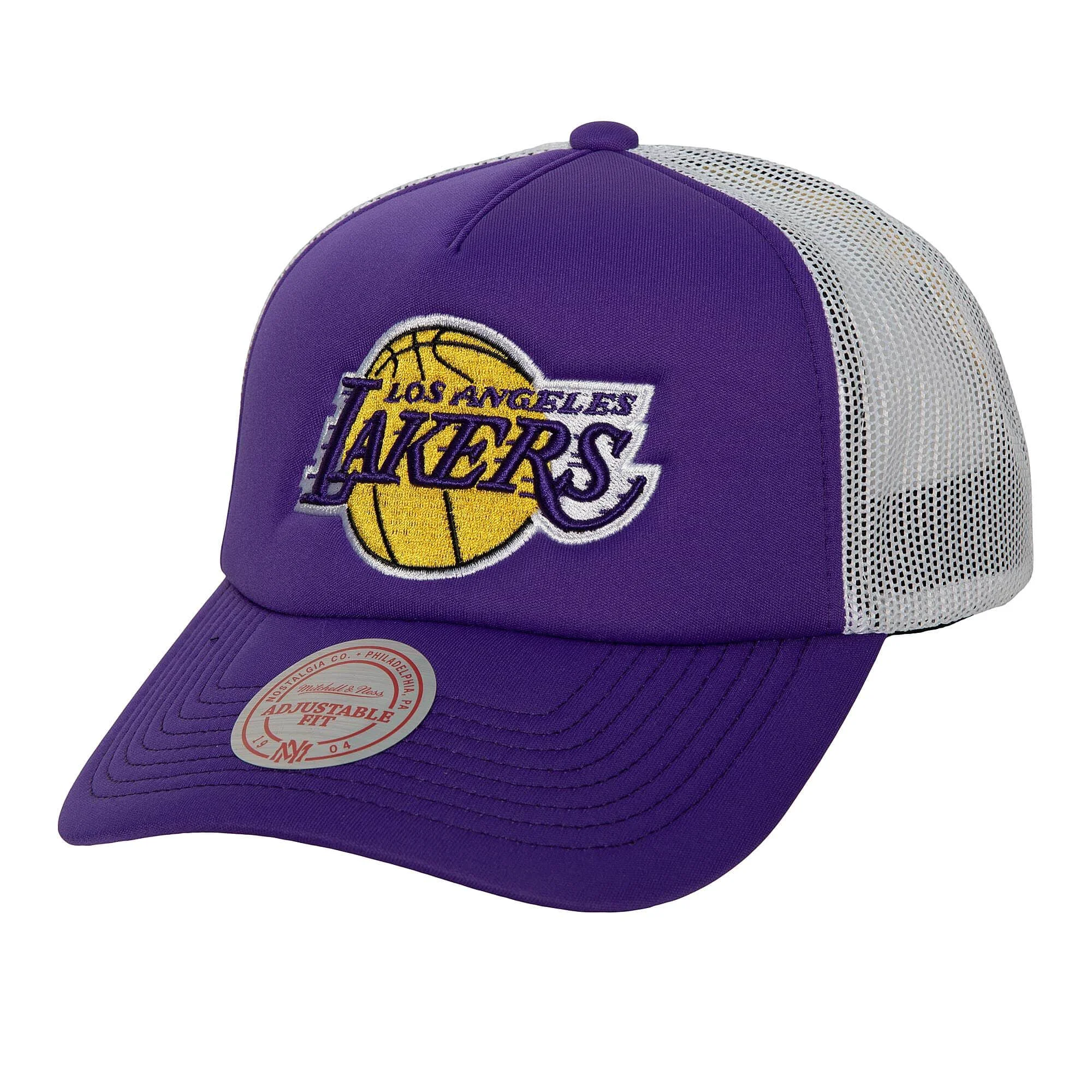 Top-Quality Mitchell Ness Men's NBA Off The Backboard Trucker Lakers Hats Optimized