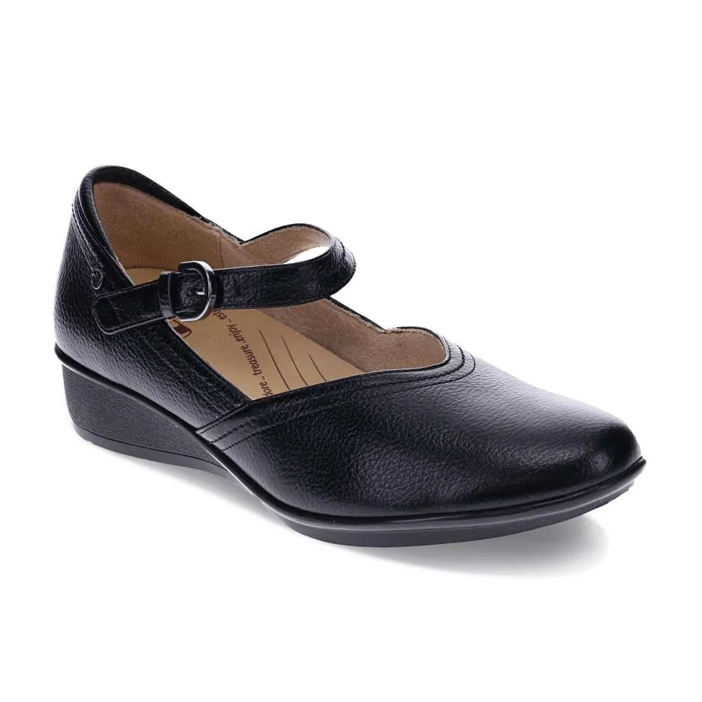 Effective Narita Mary-Jane Flats - Black Pebble Healthy