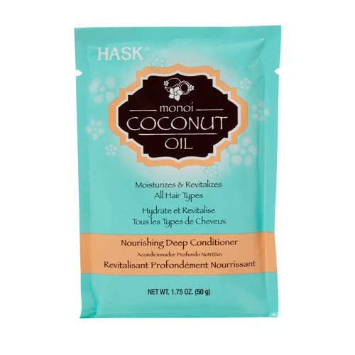 Sustainable Hask Monoi Coconut Oil Nourishing Deep Hair Conditioner Packet 1.75 Oz Fine