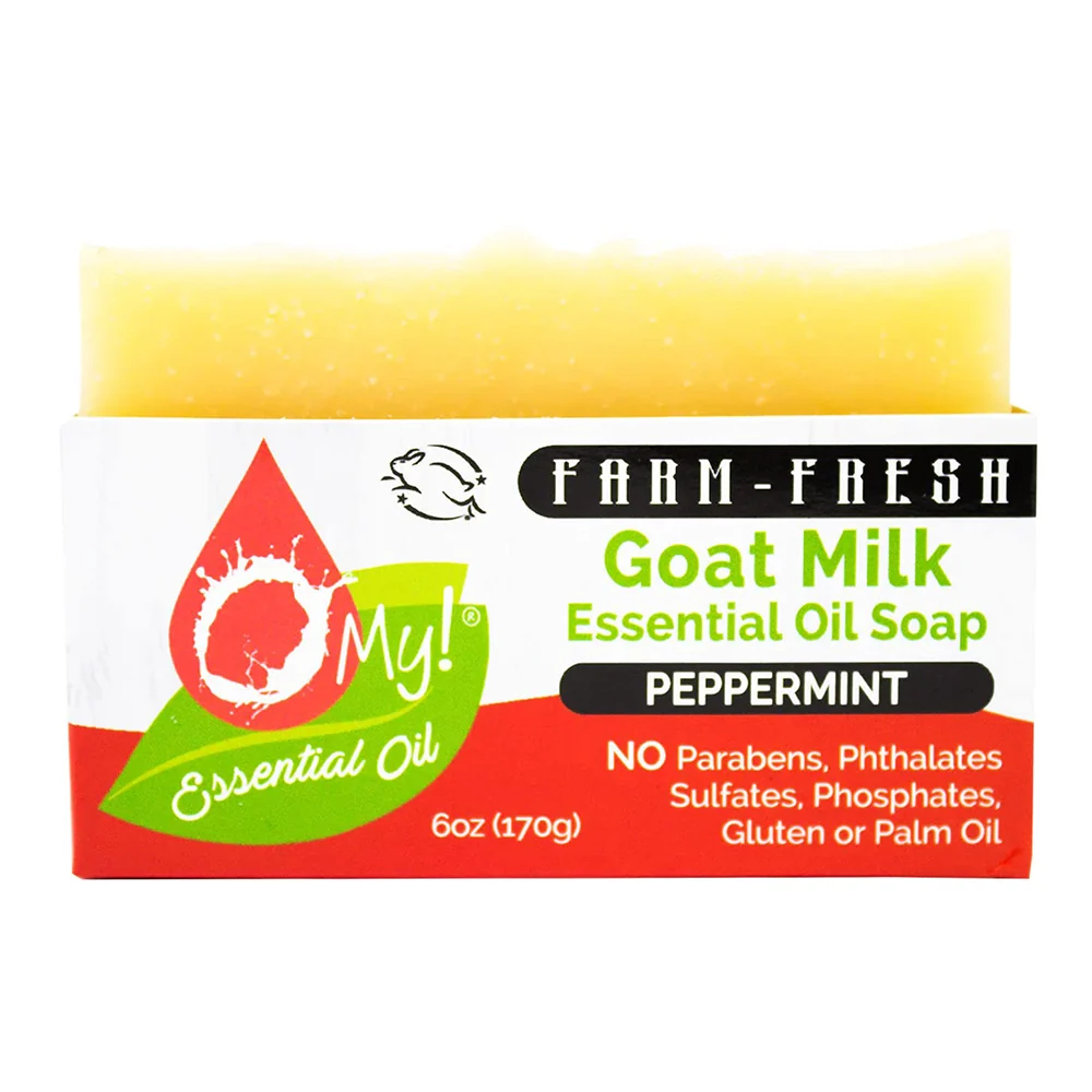 Smart O My Goat Milk Peppermint Essential Oil Bar Soap 6Oz 170g Sophisticated