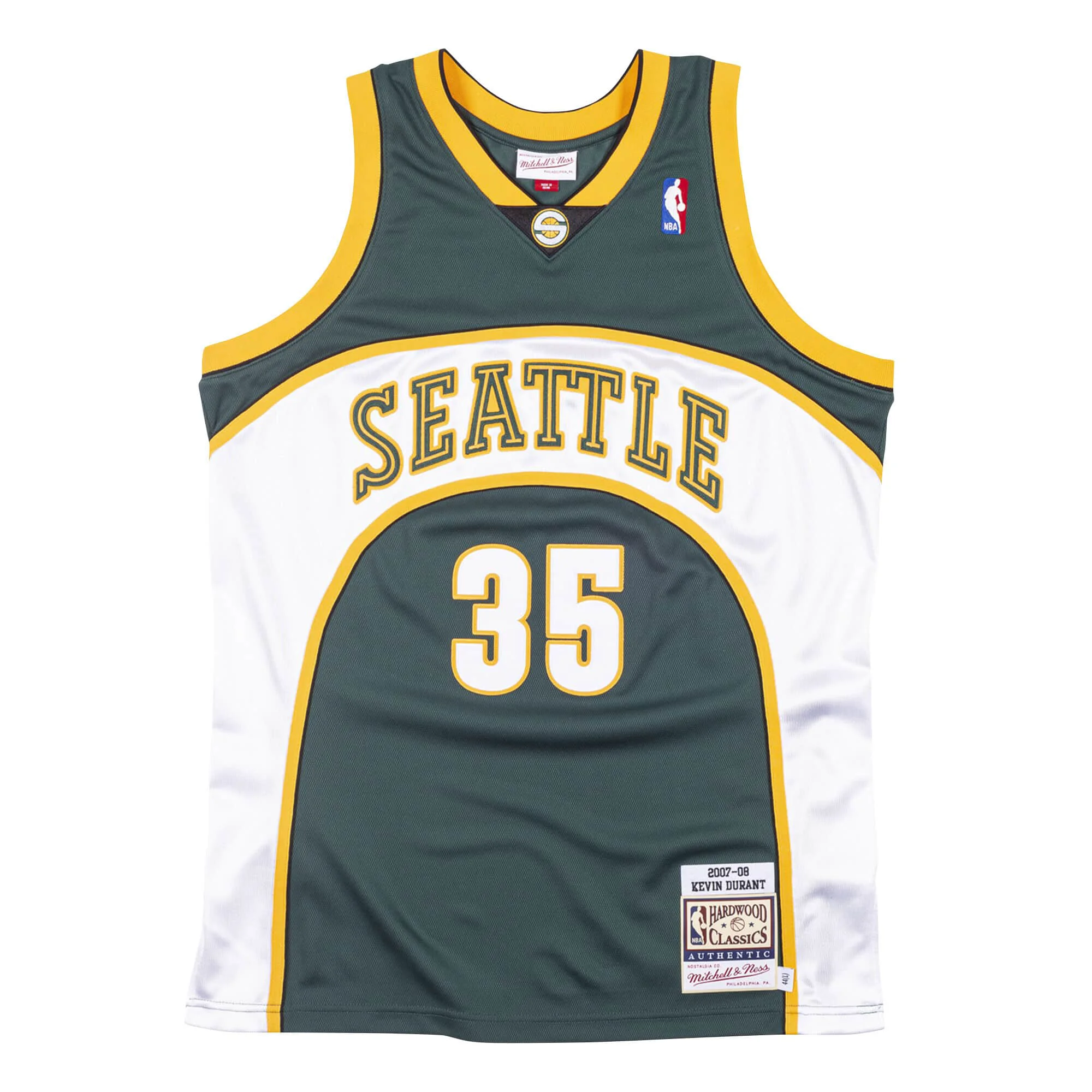 Contemporary Mitchell Ness NBA Road Jersey Seattle Supersonics 07 Kevin Durant Breathable