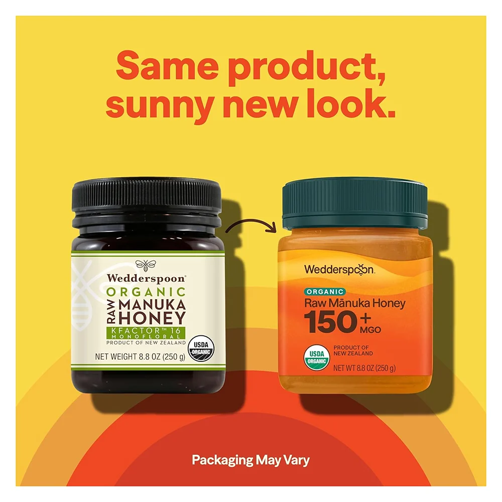 High-Quality Wedderspoon Organic Raw Manuka Honey 150 Plus MGO Superfood and Natural Wellness Support 8.8Oz 250g Artisan