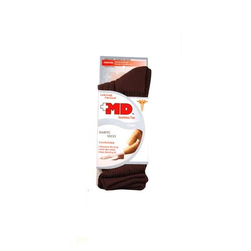 Safe Md Diabetic Seamless Toe Black Crew Socks Medium Unisex - 1 Pr Advanced