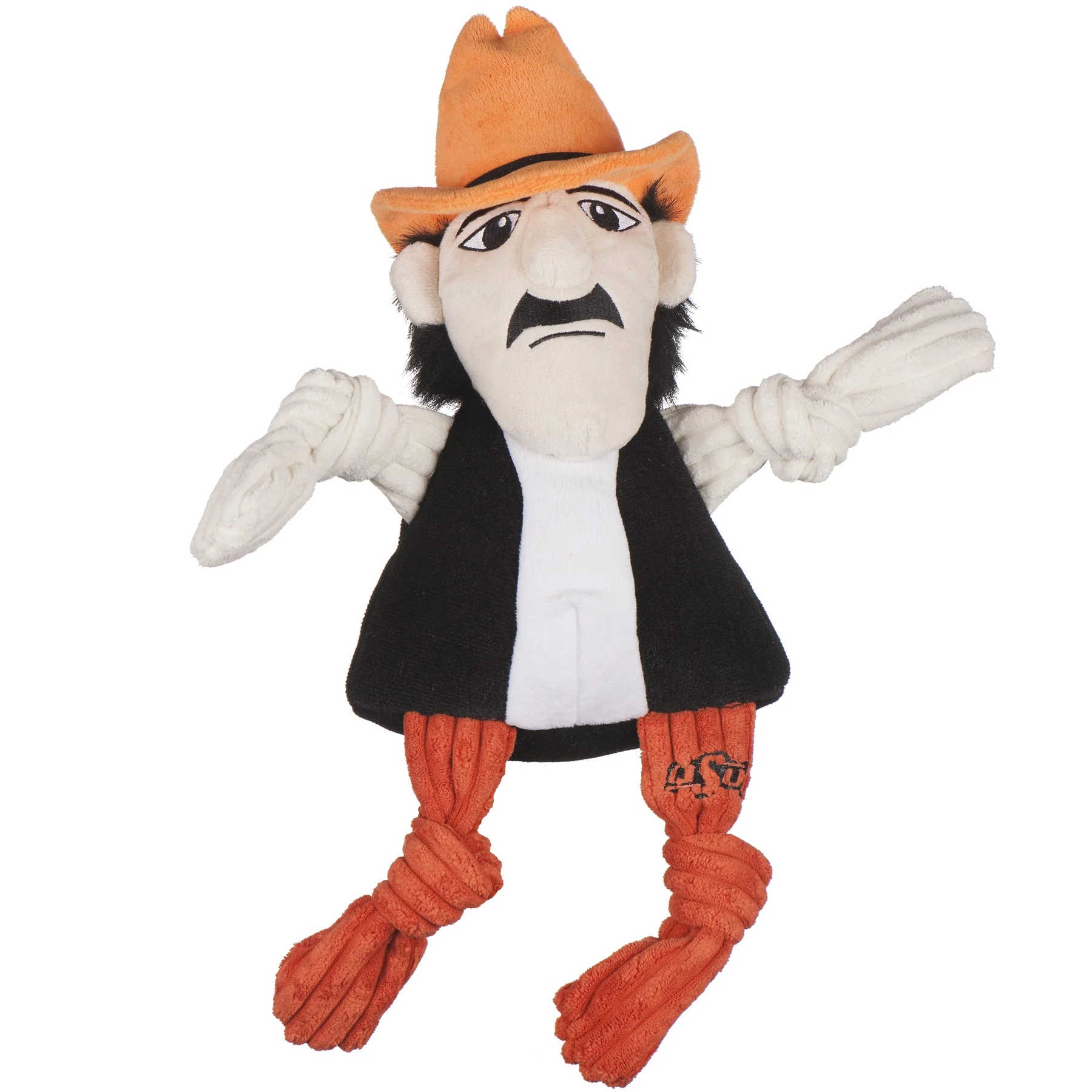 Original Design NCAA Oklahoma State University Mascot Knottie® Plush Dog Toy Long-Lasting