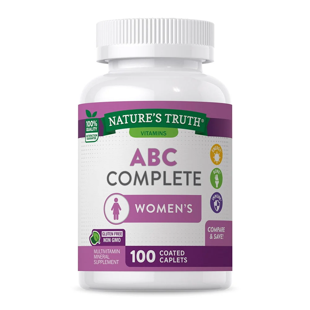 Top-Quality Natures Truth Vitamins ABC Complete Womens Multivitamin Mineral Supplement Coated Caplets 100 Ea Specialty