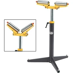 Trendy Adjustable Angle Tool Steel Work Support Roller Stand Efficient