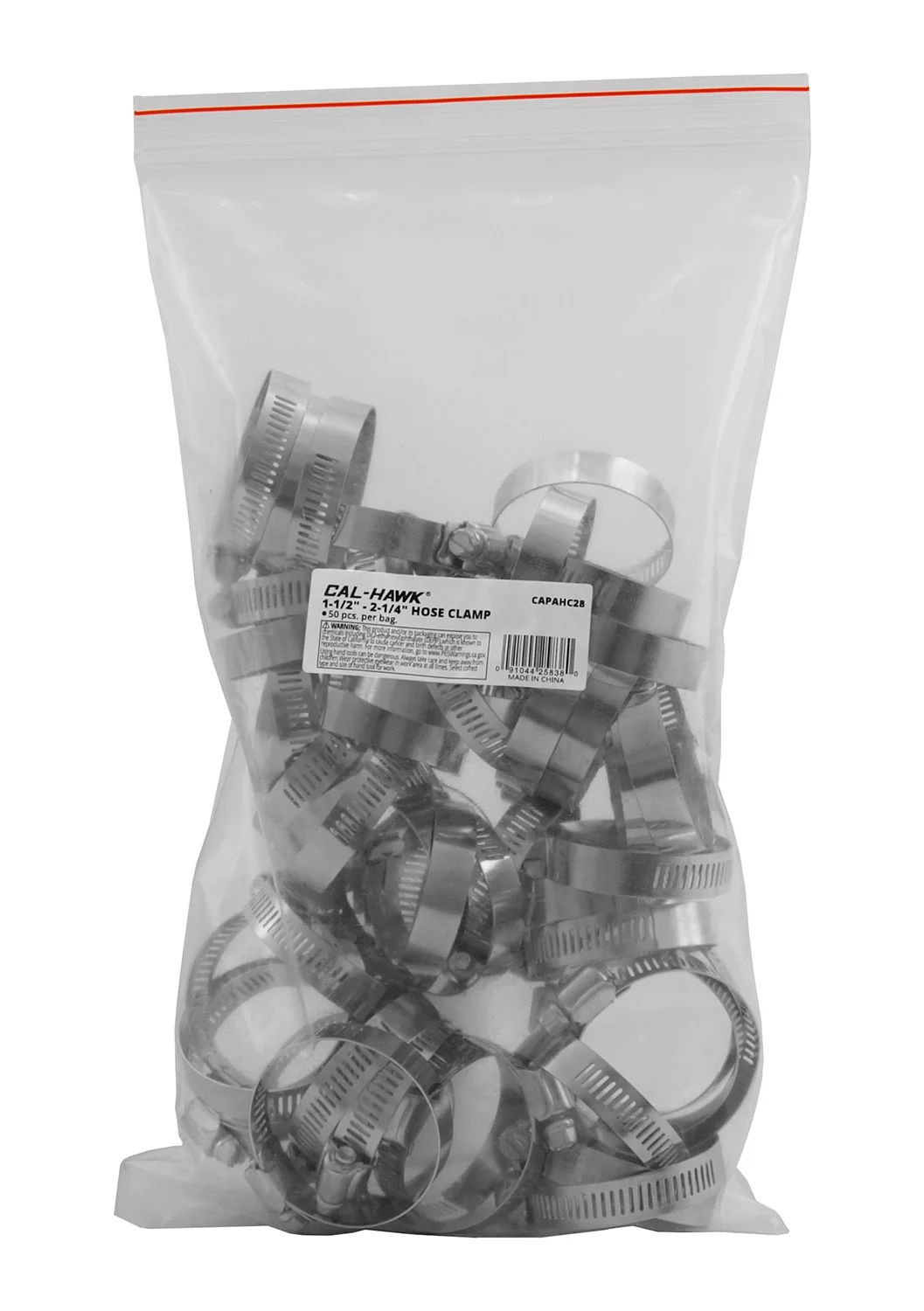 Outstanding 50 Piece Bulk Bag of Metal Steel Hose Clamps 1-1 2 to 2-1 4 Diameter Clean