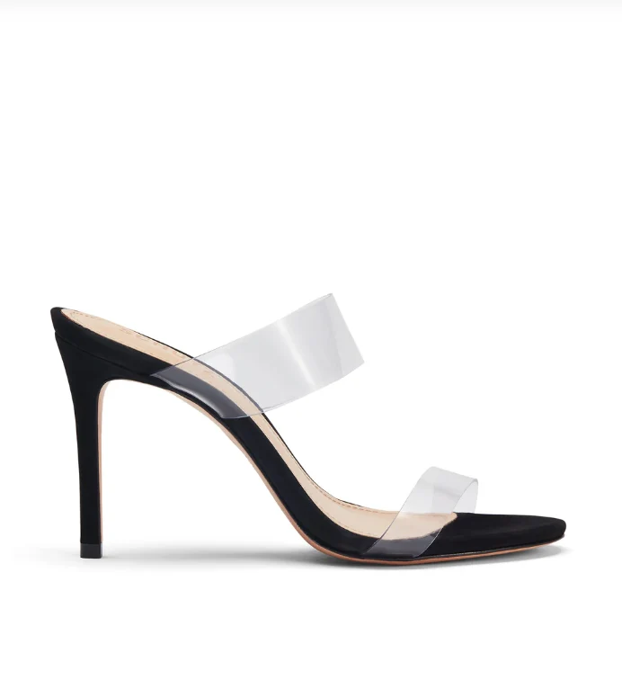Original Schutz Ariella Heels in Black Transparent Smooth