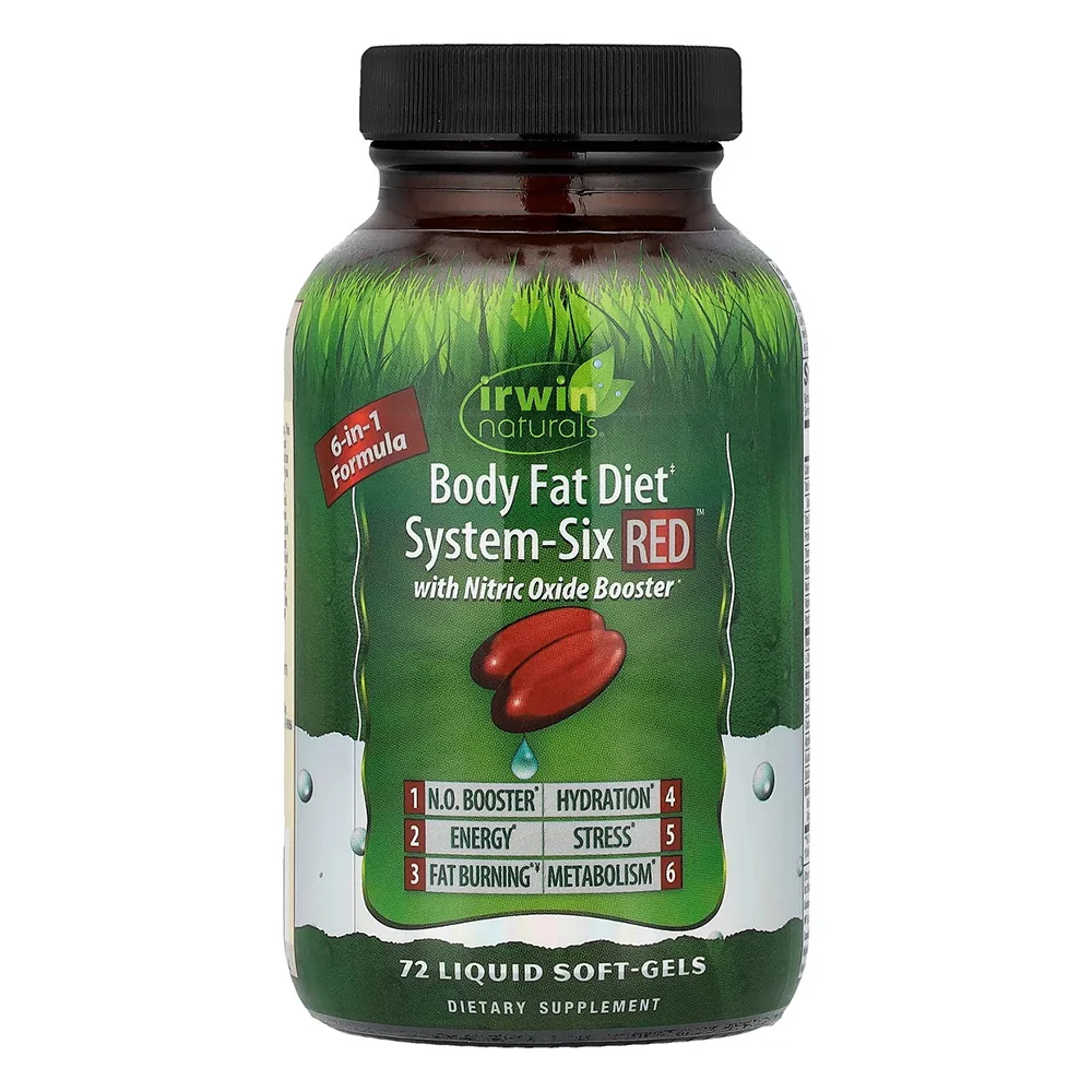 Certified Irwin Naturals BodyFat Diet System Six Red Softgels for Metabolism and Weight Support 72Ea Exceptional