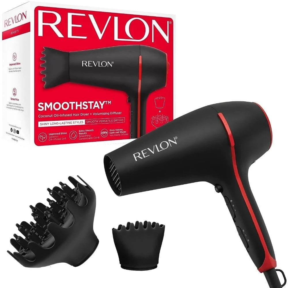 Revlon Pro Collection Smoothstay Coconut Oil Infused Hair Dryer Volumiser With Diffuser Carefully Designed