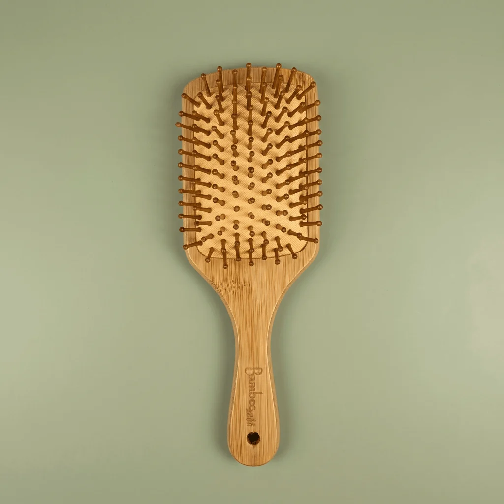 Safe Bamboo Paddle Hair Brush Classic Handle