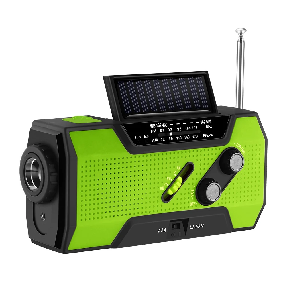 Trusted Solar Powered Emergency Hand Crank Survival Radio Superior