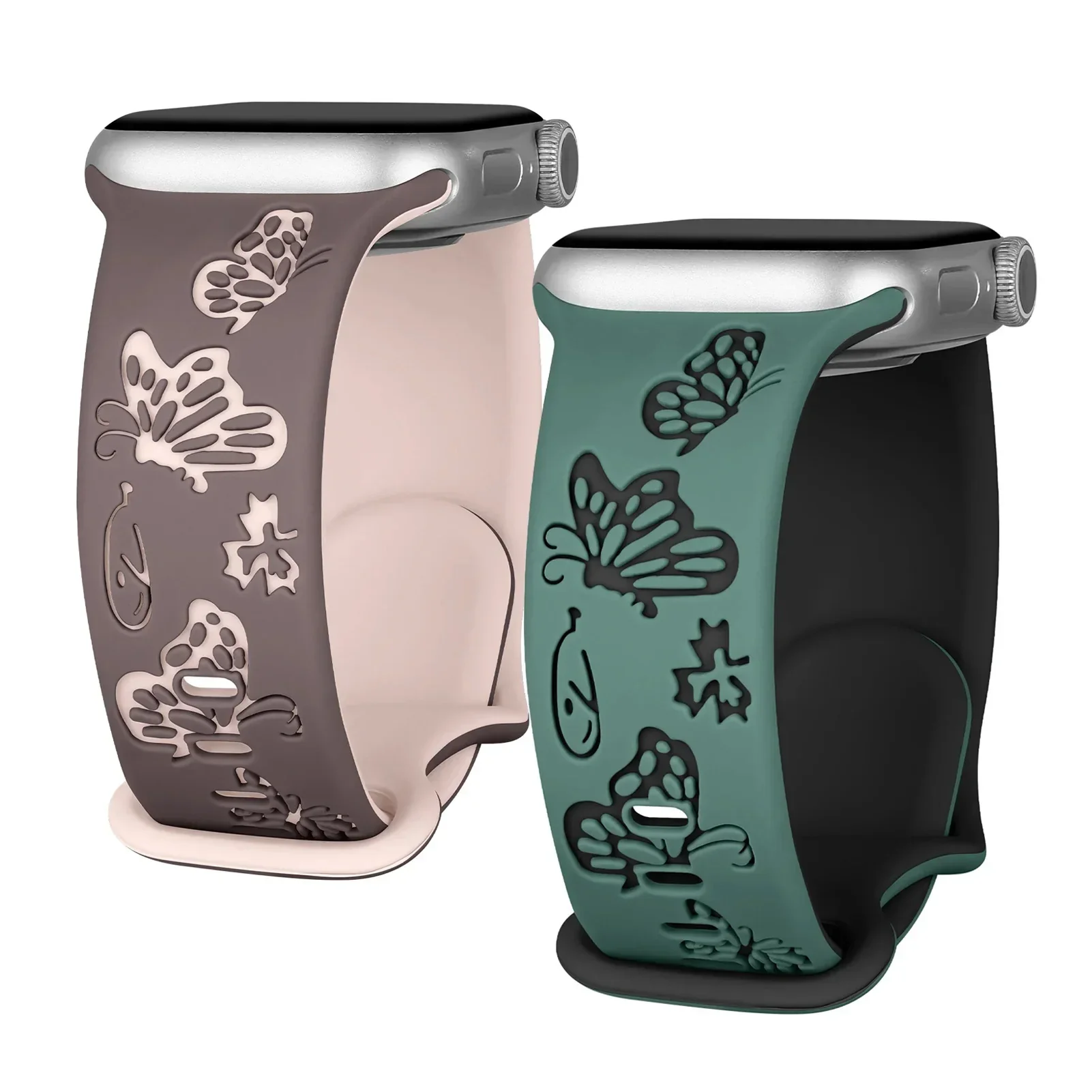Exceptional Apple Watch Engraved Silicone Strap - Comfortable Waterproof Band Organic