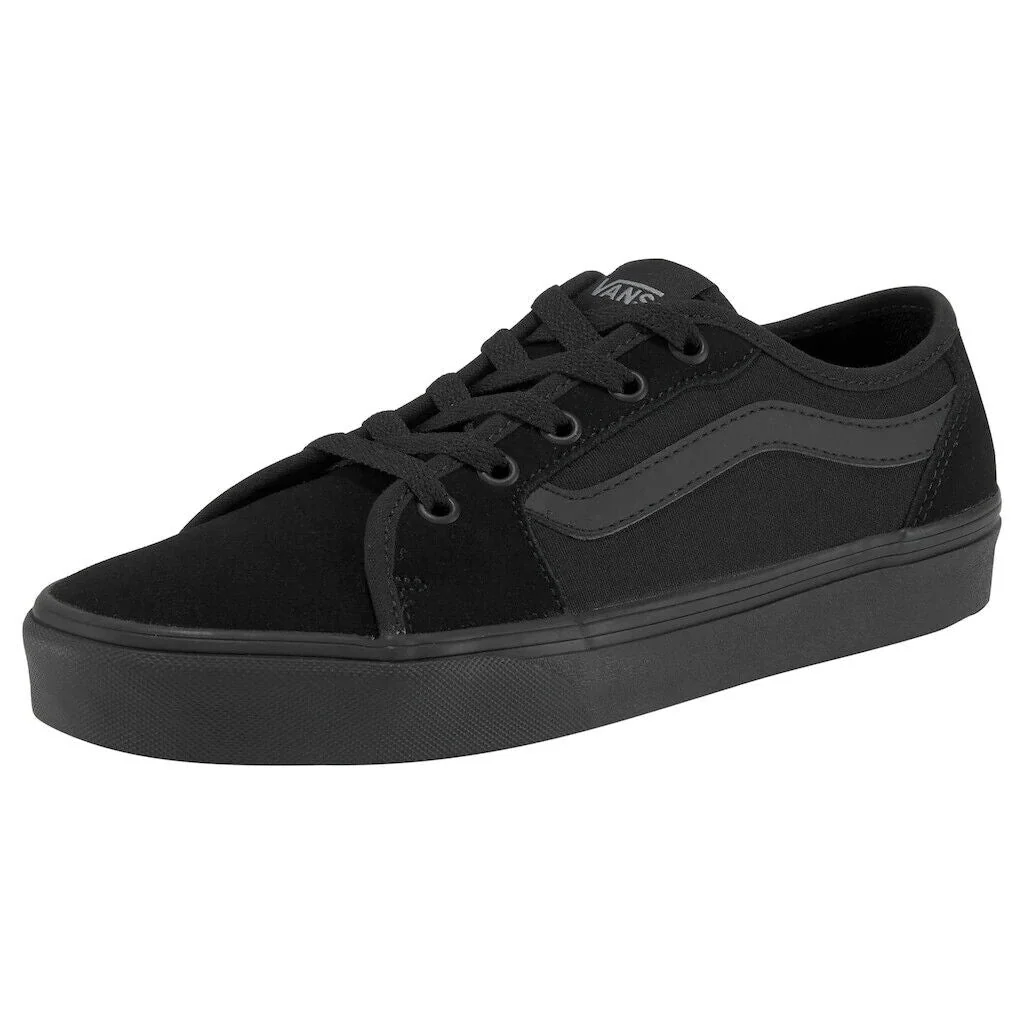 Trusted Vans Filmore Decon Women's Sneakers — Black Canvas Low-Top Relaxed