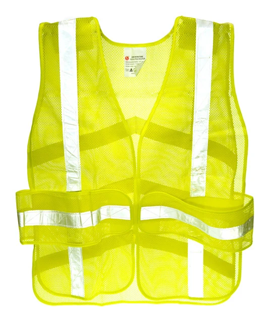 Stylish Whole Bulk Lot Case of 50 Reflective Emergency Night Lime Green Safety Vests Relaxed