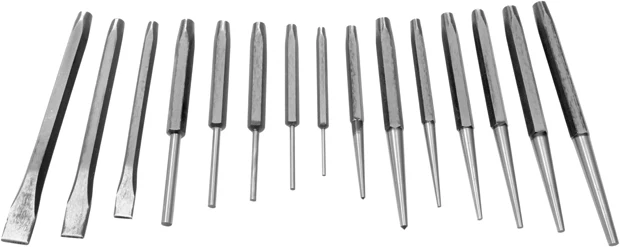 Breathable 16 Piece Steel Punch and Chisel Set Practical