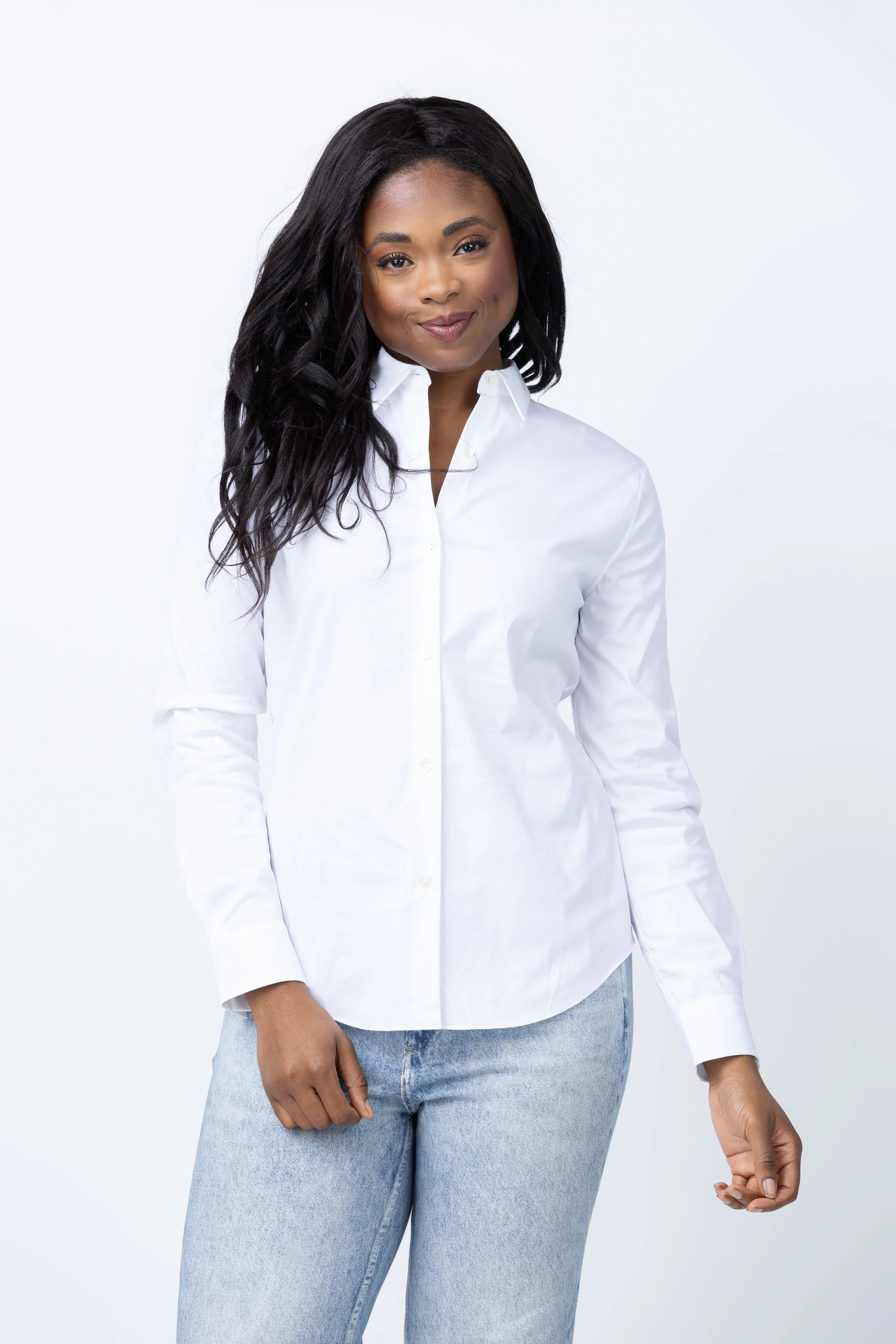 Crafted Theory Tenia Button Up Shirt in White Powerful
