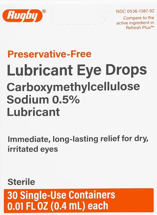Specialty Rugby Preservative Lubricant Eye Drops for Dry Eyes 0.01 Oz Breathable