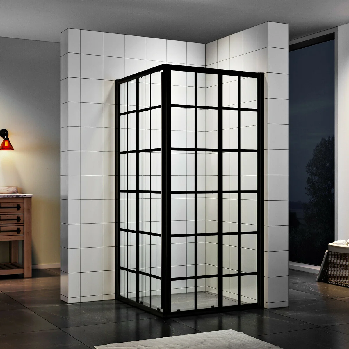 Proven standing Corner Shower Cabin Enclosure Glass Doors Premium Material