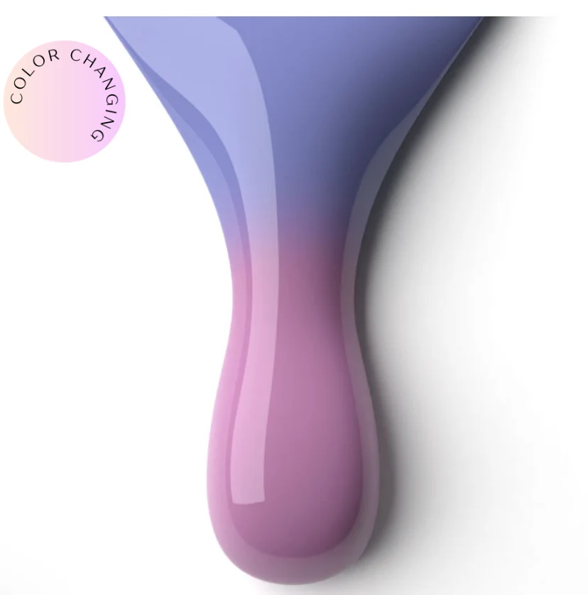 Detailed Lilac Love Mood Polish DUO - Gel Polish Lacquer PMMDS68 Soft