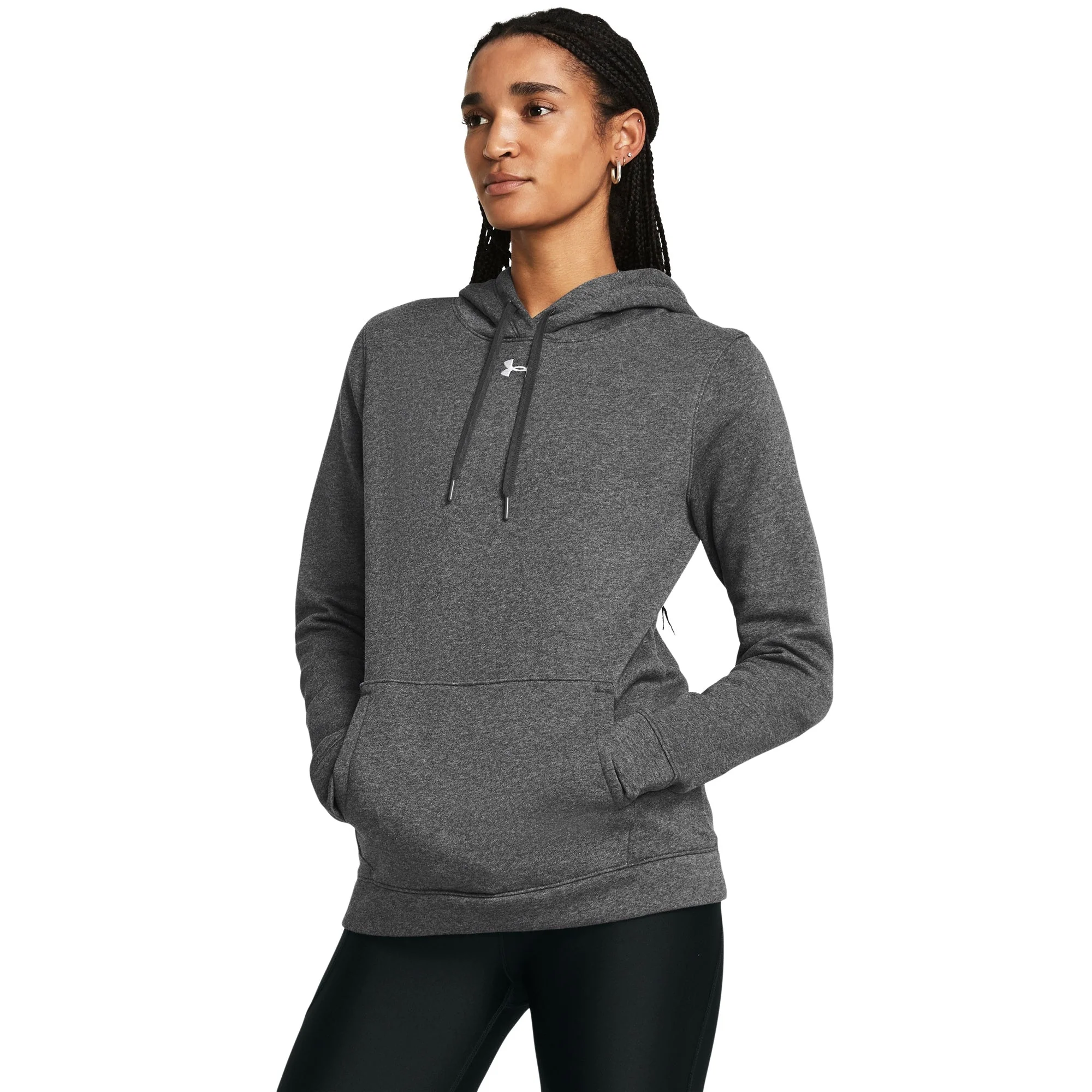 User-Friendly Under Armour Womens UA Hustle Fleece Hoody - Carbon Heather Certified