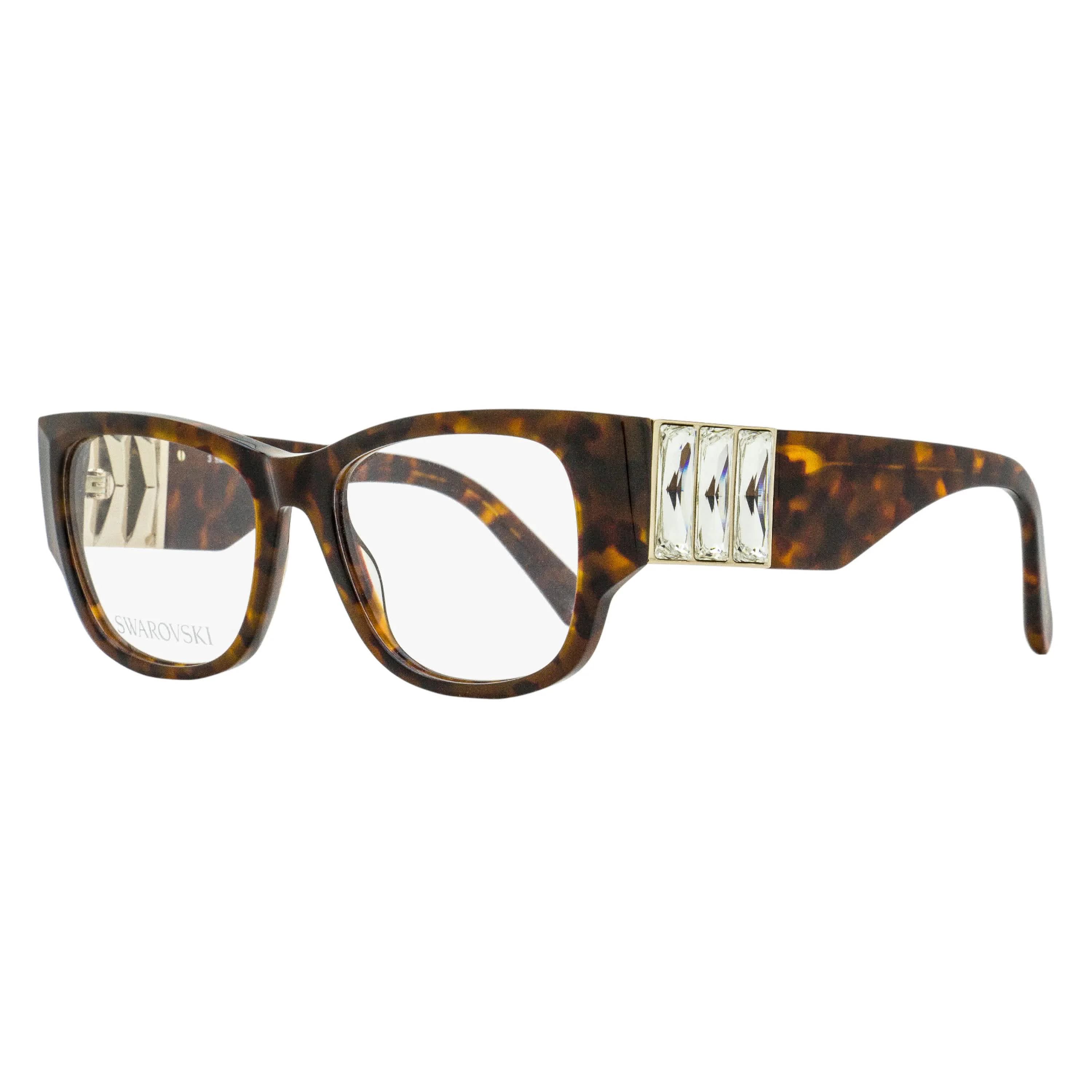 Elegant Swaroki Baguette Crystal Eyeglasses SK5473 052 Dark Havana 54mm Refined