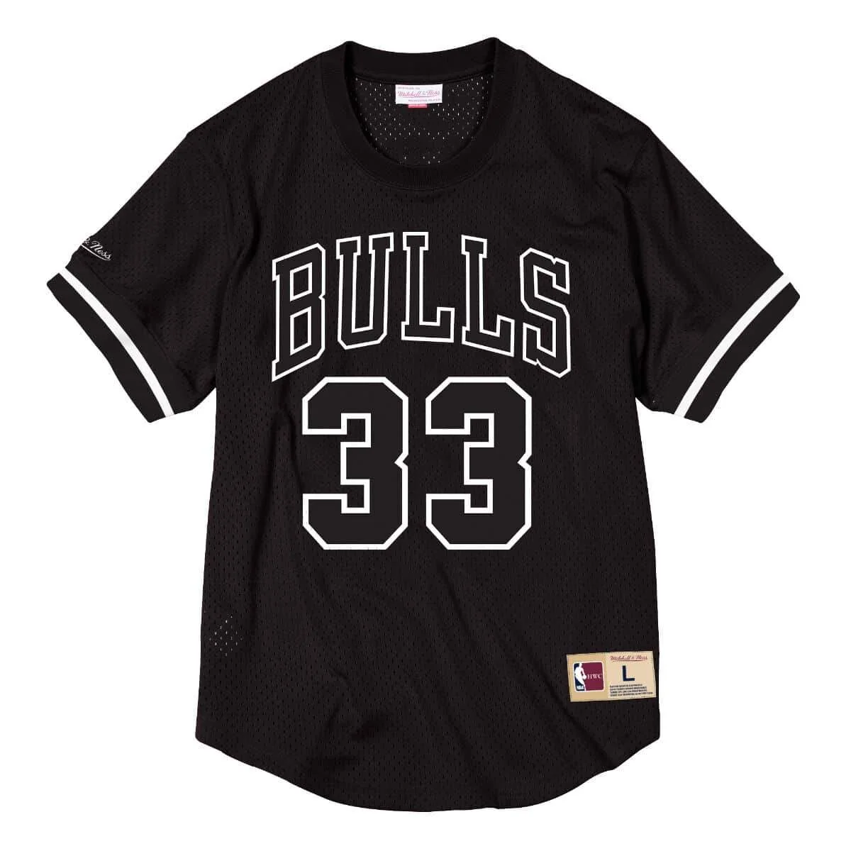 Smart Mitchell Ness Men's NBA Mesh Name Number Crew Neck Scottie Pippen Bulls Trusted