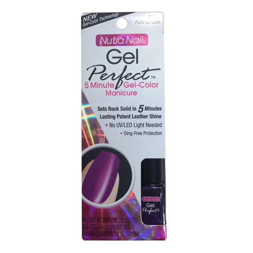 World-Class Nutra Nail Gel 5 Minute Gel Color Manicure Purple Lux - Kit Outstanding