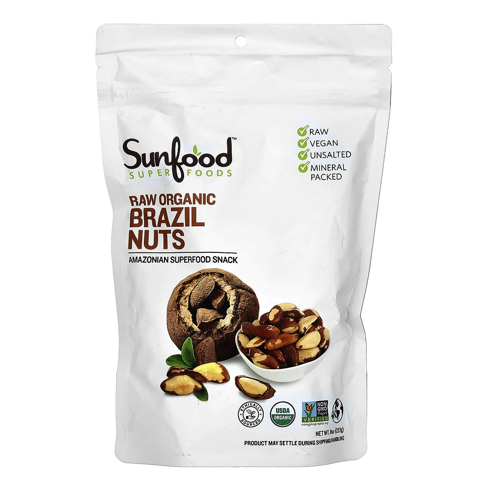 Elite Sunfood Superfoods Raw Organic Brazil Nuts for Heart Health and Nutritional Support 8Oz 227g Unique