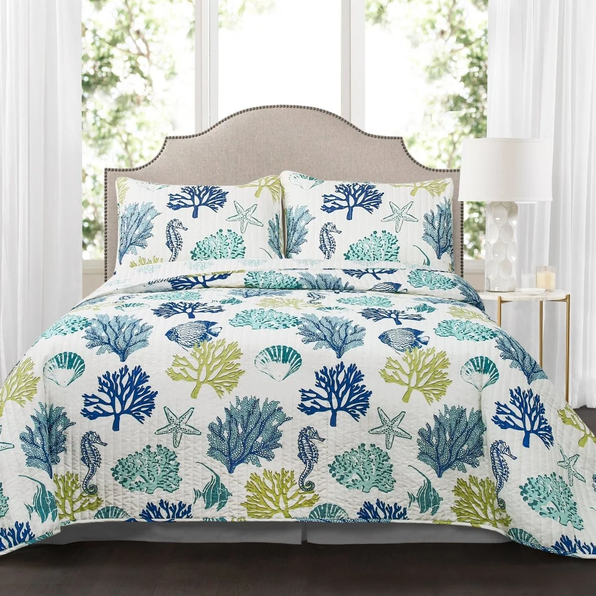 Traditional Coastal Reef Quilt 3 Piece Set Next-Generation