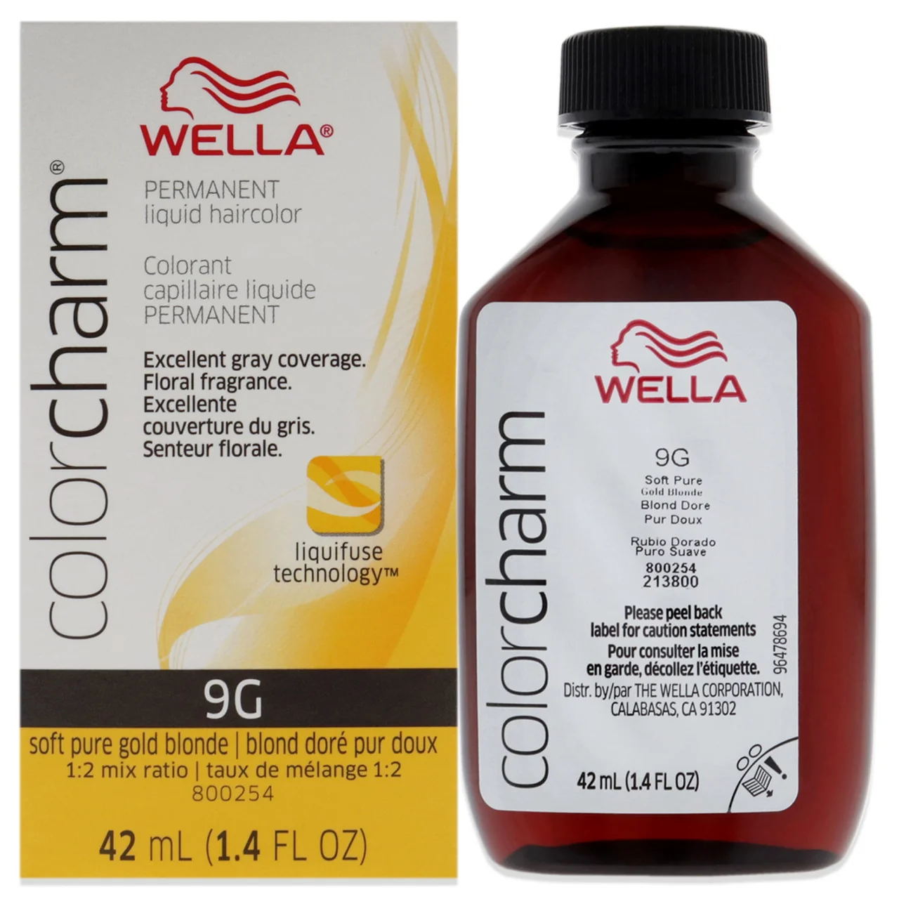 Contemporary Wella Color Charm 9G Soft Pure Gold Blonde Liquid Creme Hair Color 1.4 Oz Efficient