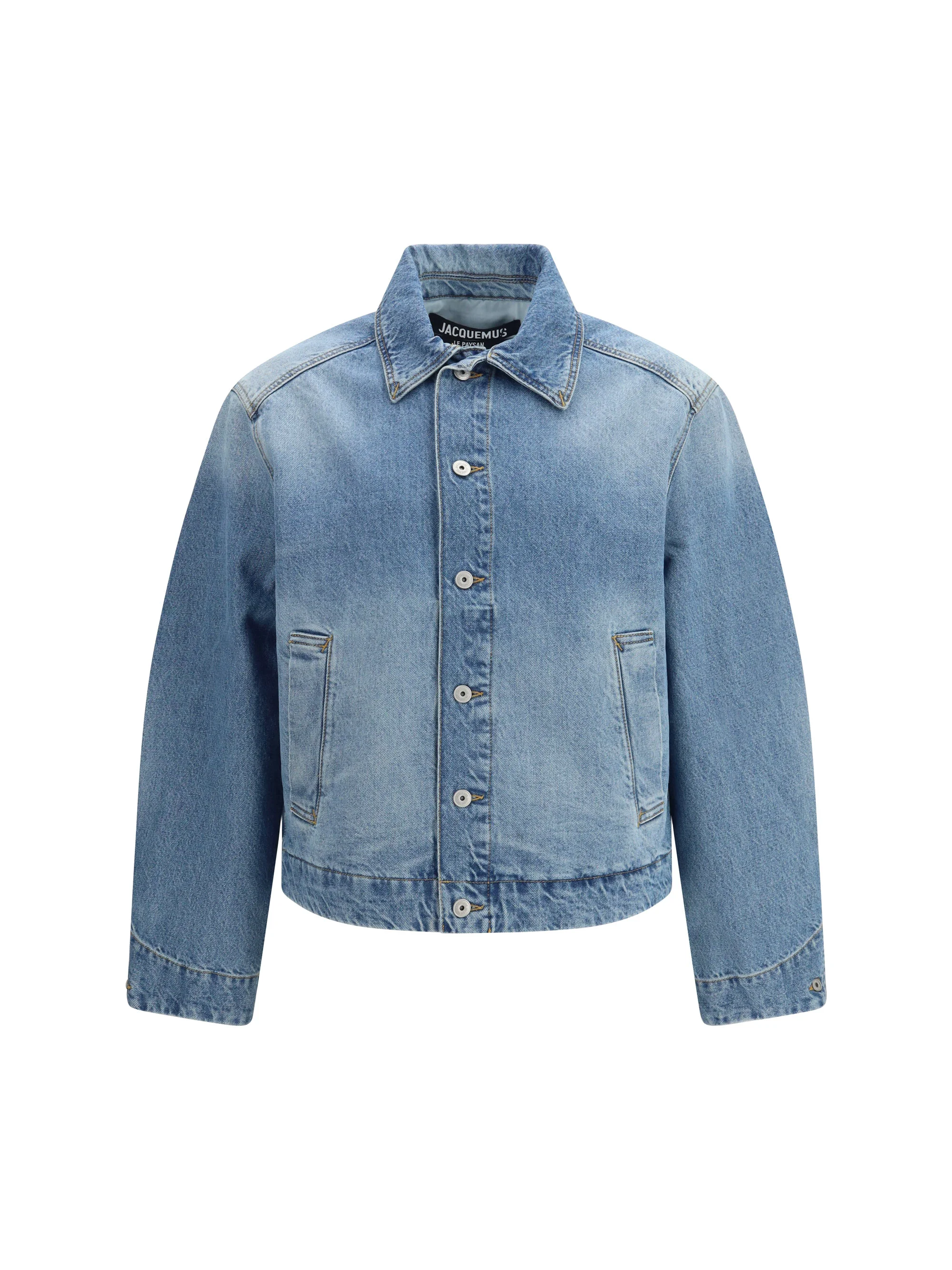 Sophisticated Denim Jacket Blue Tobacco Solid