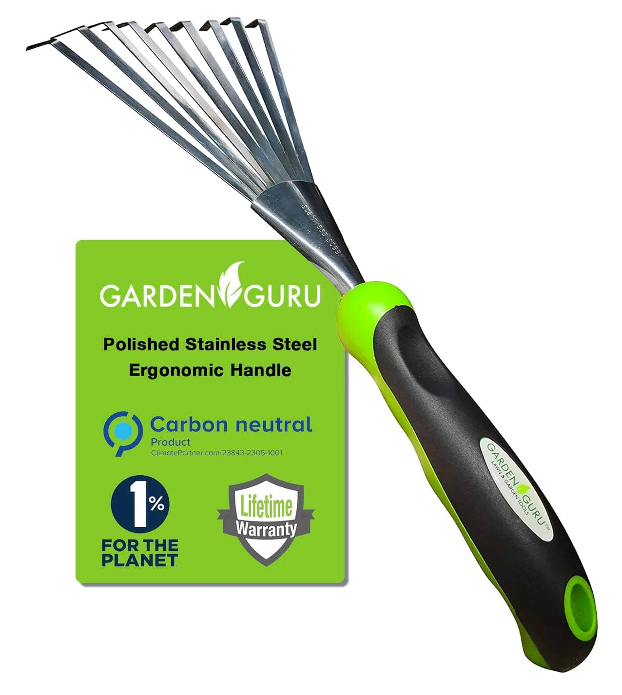 Artisan Garden Guru Stainless Steel Hand Rake Soil Tiller Effective