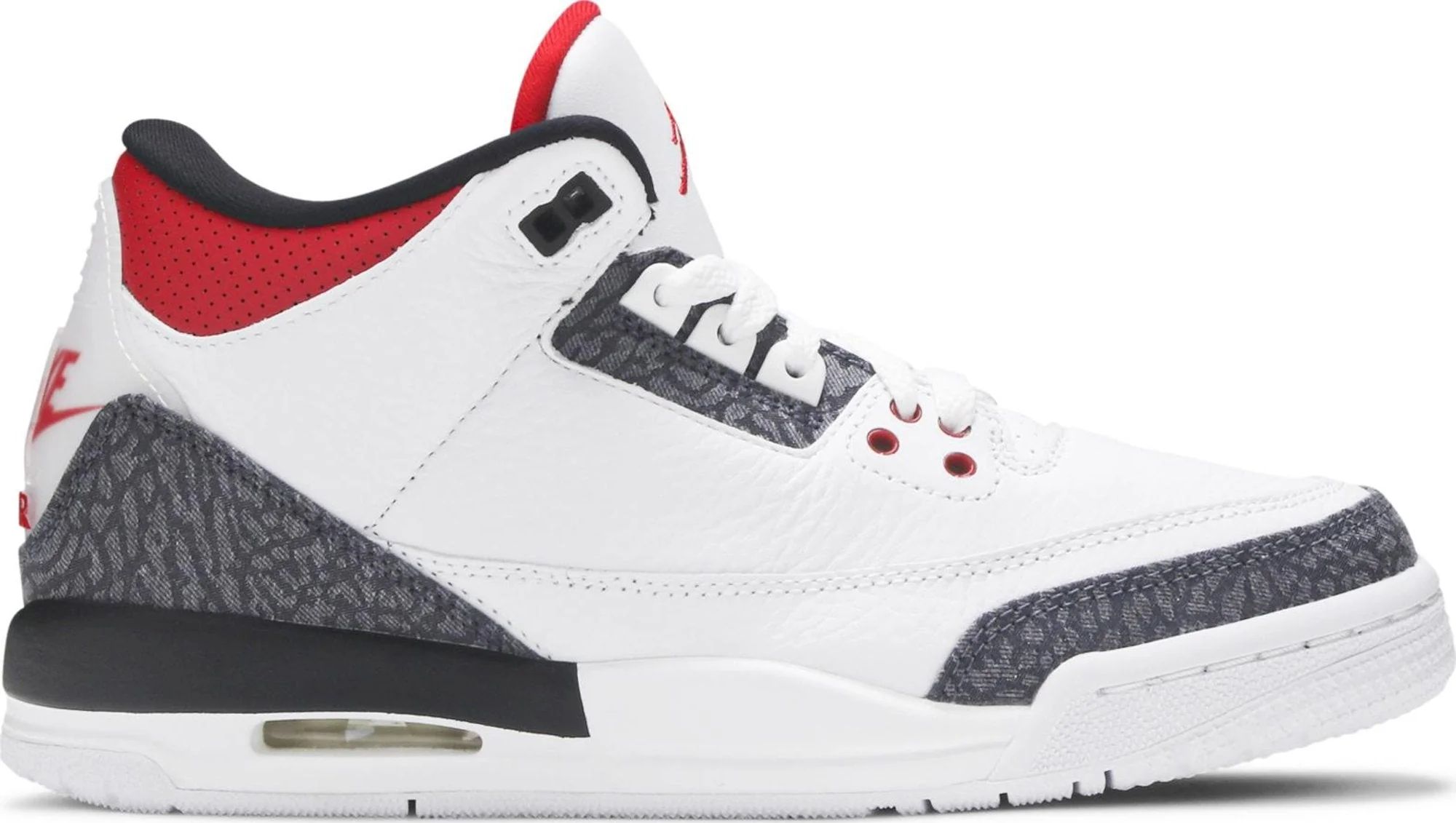 Advanced Air Jordan Grade School Retro 3 'Se Fire Red Denim' Gs Sneakers Versatile