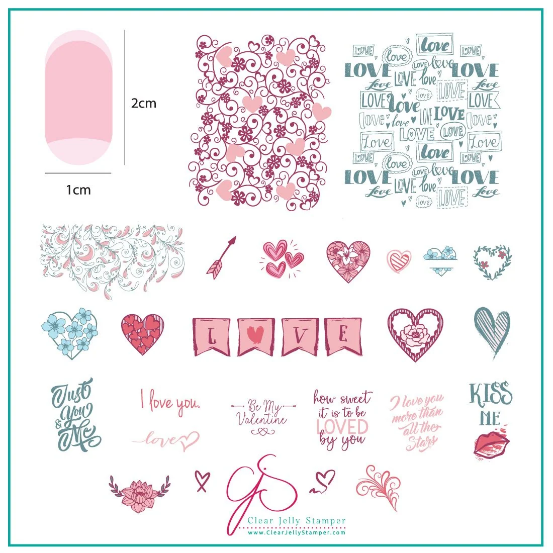 Exclusive How Sweet it is to be Loved by You CjSV-28 - CJS Medium Stamping Plate Long-Lasting