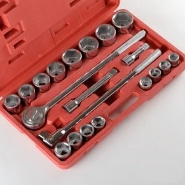 Verified 21 Piece 3 4 Drive SAE Size Sized Large Ratchet Socket Set Tool Kit Wrench Prestigious