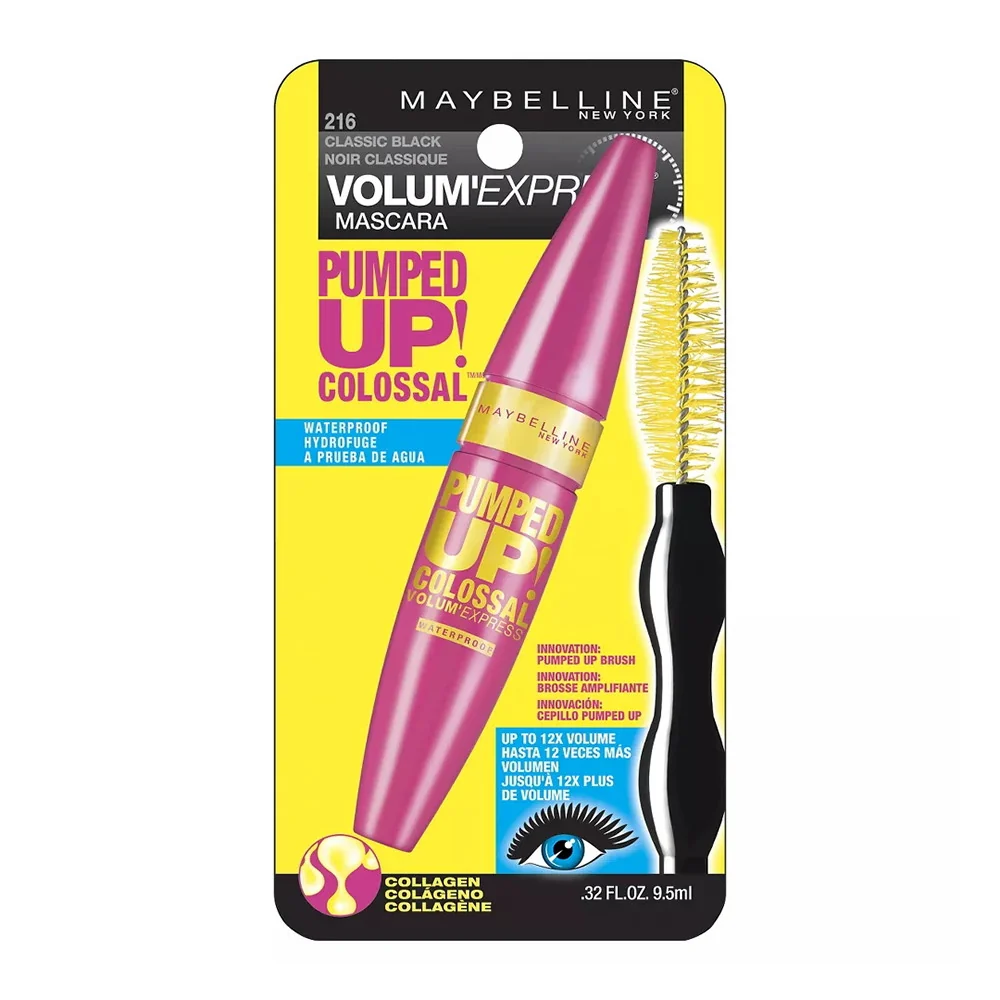 Consistent Maybelline Volum Express Pumped Up Colossal Waterproof Mascara Classic Black 0.32 Oz Practical